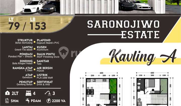 New American Minimalist House in Panjang Jiwo Jemursari Surabaya Type D 2