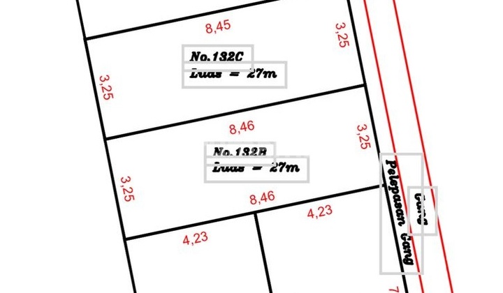 RUMAH KEBON KOSONG 31m2 LOKASI STRATEGIS, 2 LANTAI, JARANG ADA 1