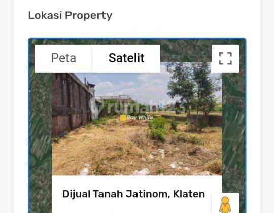Tanah di Jatinom, Klaten Dr Pom Bensin Jatinom Ke Utara 50. Meter Kiri Jalan Dr Perjalanan Ke Selatan.  2