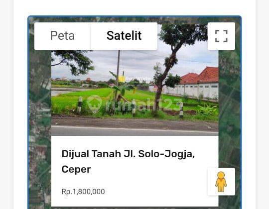 Dijual Tanah Pinggir Jalan Raya Solo Semarang, Ceper Klaten 2