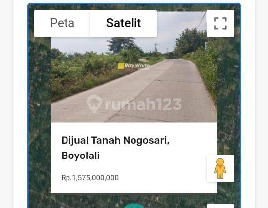 Dijual Tanah di Jalan Raya Simo, Nogosari, Boyolali.  2