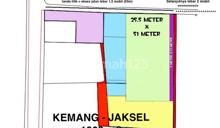 Land 1300 m2 Kemang, South Jakarta