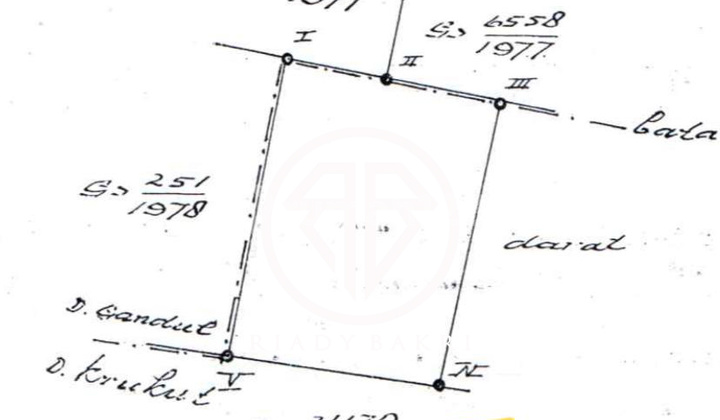 Dijual Tanah 1260 m2 SHM lokasi Pinggir jalan Gandul, Depok.
