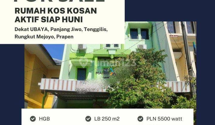 Dijual Rumah Kos Aktif di Panjang Jiwo Tenggilis Prapen 1