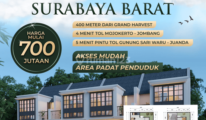 Taman Jivva Kebraon Rumah Surabaya Kebraon, Surabaya 1