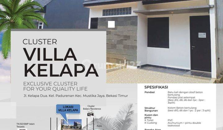 Dijual rumah baru dengan konsep cluster di bekasi timur  1