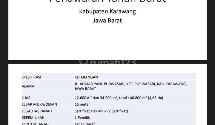 Dijual Kavling Tanah di Kerawang  2