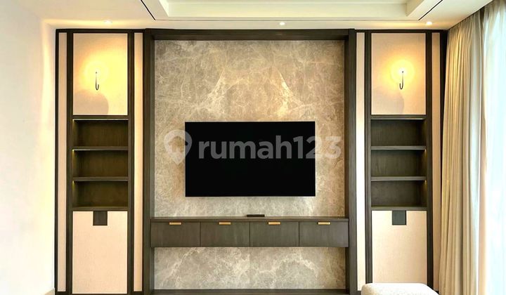 ruang keluarga luxury apartement anandamaya residences 3br