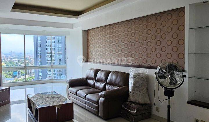 Disewakan apt taman anggrek 3kt mid floor best view full furnish 1