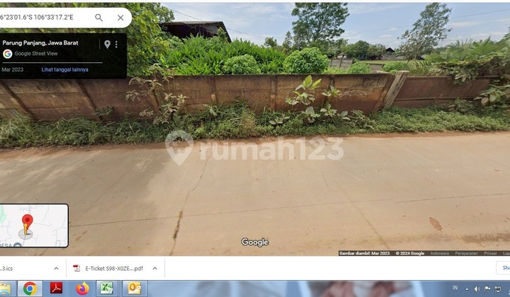 Dijual Lahan di Parung Panjang Kabupaten Bogor Jawa Barat