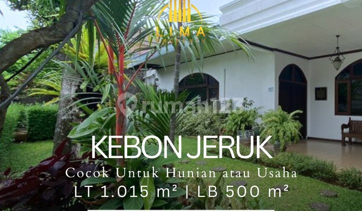 Large House Area 1,015 M² Kebon Jeruk Spacious &amp; Lush Garden