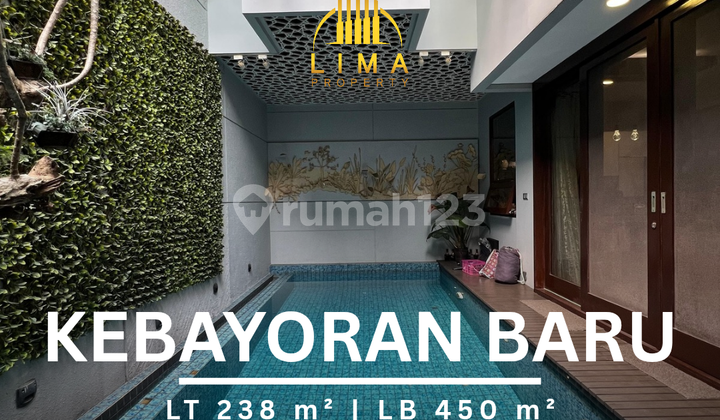 Rumah Kebayoram Baru Fully Furnished 3 Lantai Ada Pool & Carport Luas