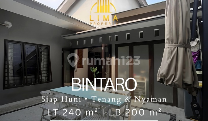 Rumah Siao Huni Bintaro One Gate System . Tenang & Aman
