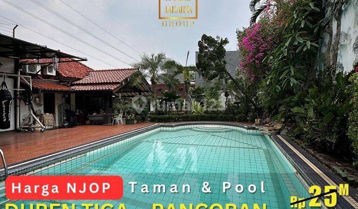 Rumah Duren Tiga Ada Pool, Taman, Garasi Carport Luas  1