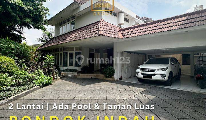 Rumah Pondok Indah 2 Lantai, Ada Pool, Taman, Garasi Carport  1