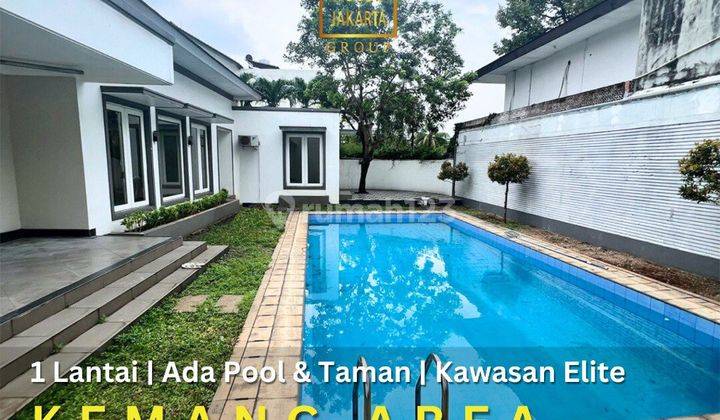 Rumah Kemang Ada Pool, Taman, Garasi Carport Luas 1