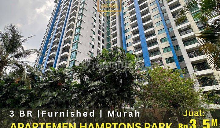 Apartemen Hampton Park 3 BR Semi Furnished View Golf 1