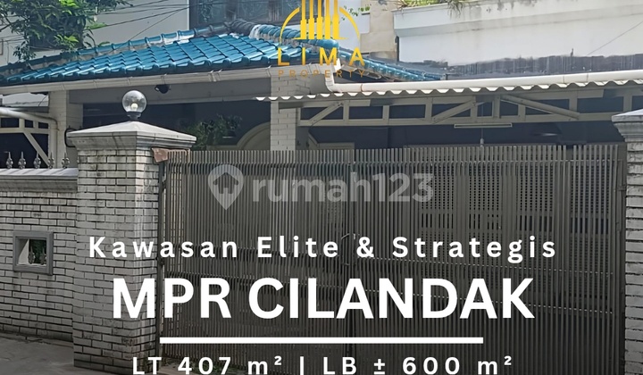 Rumah Prima Area Cilandak Cocok Untuk Investor Atau Mendirikan Rumah Tinggal
