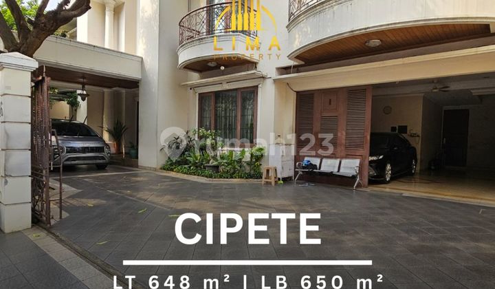 Rumah Cipete Semi Furnished Taman Luas Dekat Stasiun Mrt