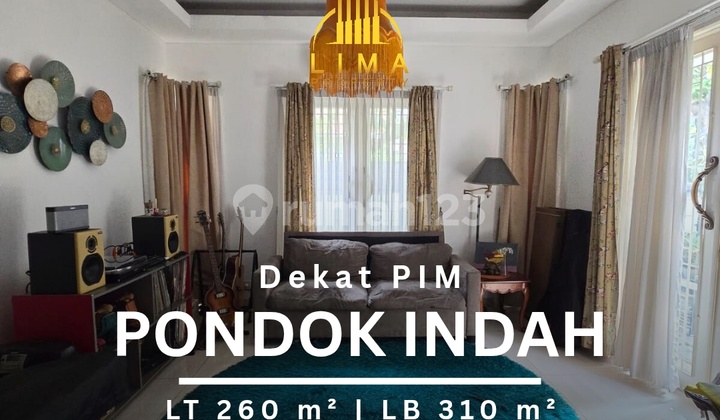 Rumah Pondok Indah 3 Lantai+rooftop Dekat Pim