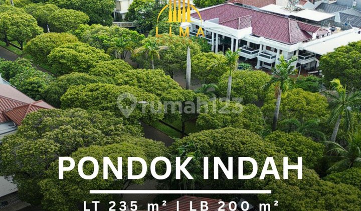 Rumah Hook Pondok Indah Depan Taman, Tenang & Asri Dekat Pim