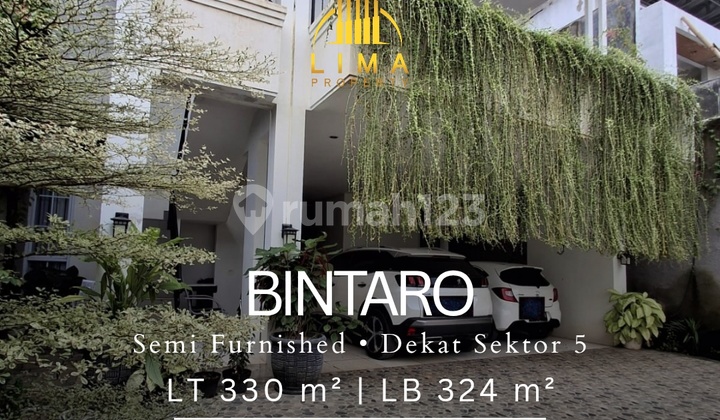 Rumah Bintaro Semi Furnished Hadap Selatan Dekat Sektor 5