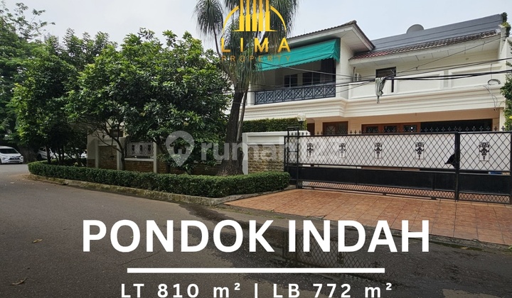 Rumah Mewah Pondok Indah Strategis Row Jalan Lebar