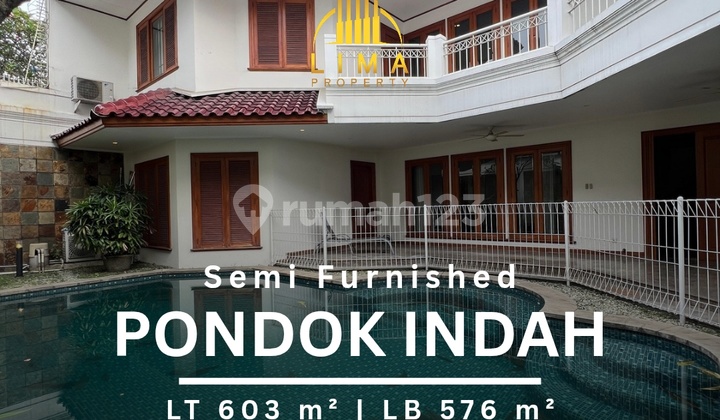 Rumah Pondok Indah Semi Furnished Dekat Bikit Golf