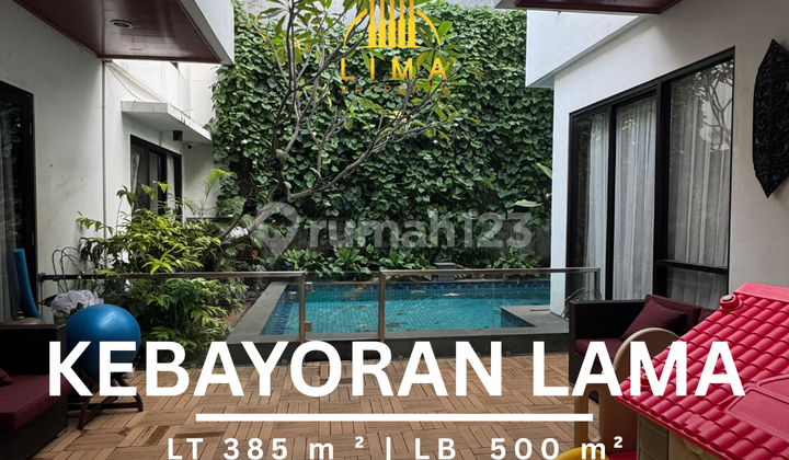 Rumah Kebayoran Lama Modern Tropis 2 Lantai Semi Furnished Dalam Komplek