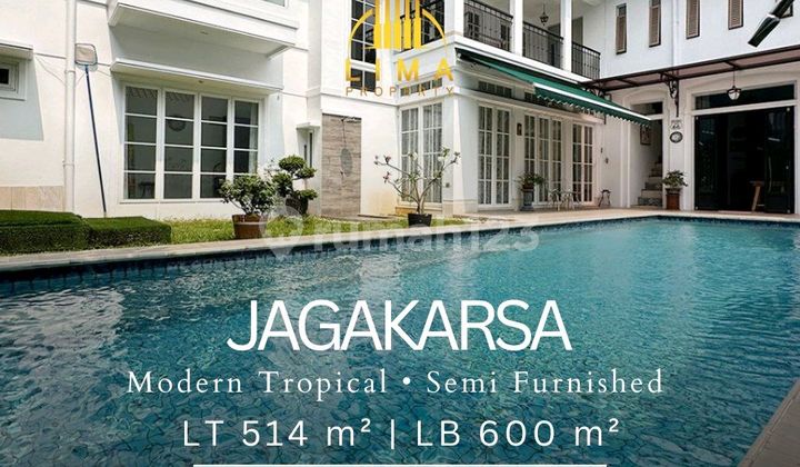 Jagakarsa Semi-Furnished Modern Tropical House Comfortable & Lush