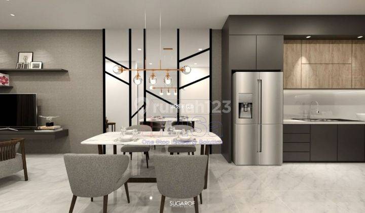 ruang makan jual rumah 4 kamar furnish