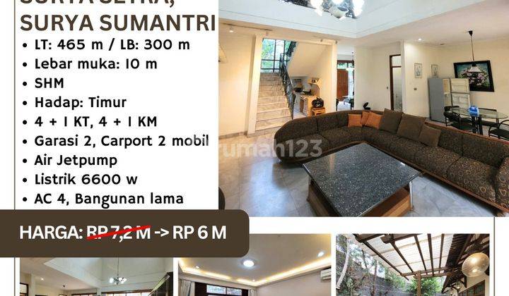 Rumah 2 Lantai Bagus Furnished SHM di Surya Sumantri, Bandung 1