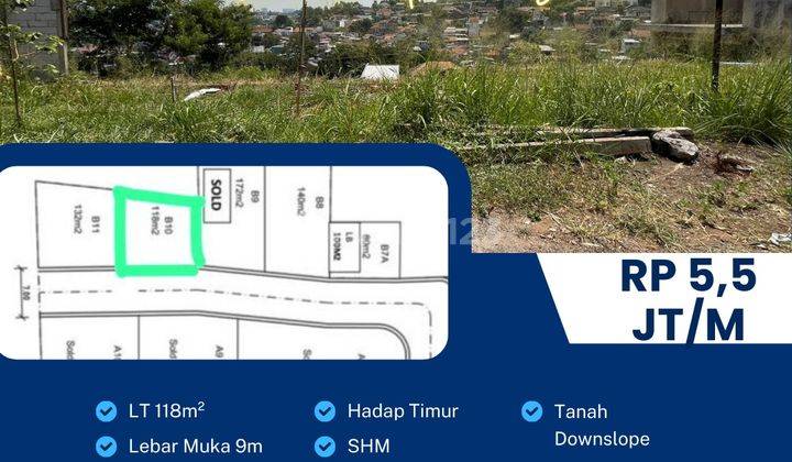 Dijual Kavling SHM Tanah Downslope di Daerah Awiligar Cigadung 1