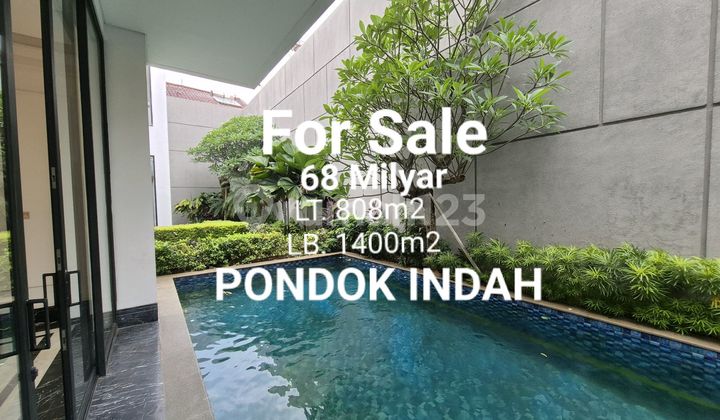 For Sale Quickly Luxury House Ready to Occupy Premium Location in Pondok Indah South Jakarta Suitable for Residence Lift Facilities Wide Road Pool
