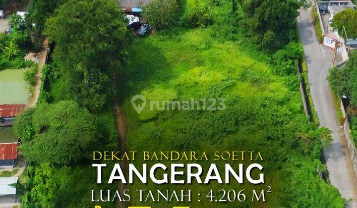 Dijual Tanah Luas Dekat Bandara Soekarno Harga Murah Di Bawah Pasar Bisa Nego Di Daan Mogot Tangerang Cocok Untuk Gudang, Jalan Rata, Truk Masuk, Bebas Banjir 2