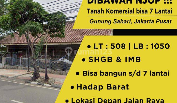 TANAH KOMERSIAL DIBAWAH NJOP JAKARTA PUSAT
DIJUAL RUMAH LAMA HITUNG TANAH DIBAWAH NJOP DI GUNUNG SAHARI JAKARTA PUSAT
SHGB s/d Tahun 2032, IMB ada
Luas Tanah 508 m2.
(22×23m2)
Hadap:Barat
NJOP : 19,6 M (Tahun 2020)
Bisa bangun s/d 7 lantai.
Harga : 15 M
K 1