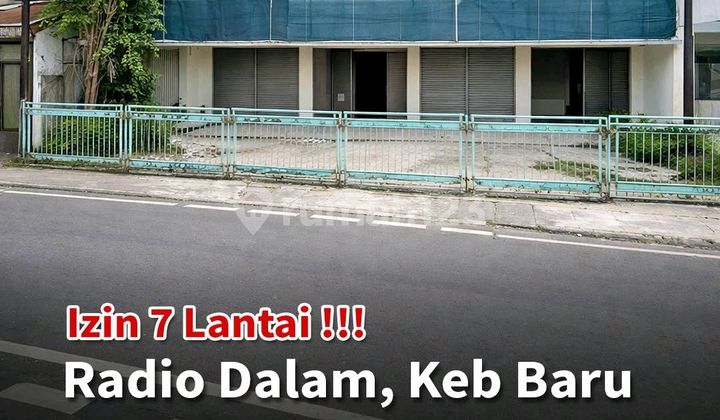 For Sale: 2-Story Shop House with Land Area Calculated in Commercial Zone/K2, Permit Allowed Up to 7 Floors at Jl Radio Dalam Raya Kebayoran Baru. 648 M2 (13X50) Lb. 650 M2, 2 Floors, Business Area, Main Road Frontage, Northeast Facing, Building Permit Up to 7 Floors, K2/Commercial Zone, Negotiable Price. 1