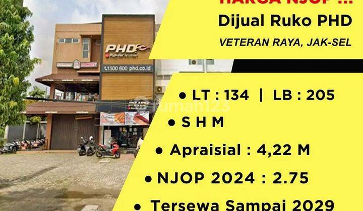 HARGA NJOP

RUKO PHD VETERAN RAYA JAKARTA SELATAN TERSEWA SAMPAI 2029

LT.134
LB.205
SHM
Apraisial : 4,22 M
njop 2024 : 2.75
dijual : 2.75 M nett

.
BOOK NOW! Hubungi Danish sekarang!
—
Visit show unit atau Info 

Direct Message atau Whatsapp:
+62 851 579 1