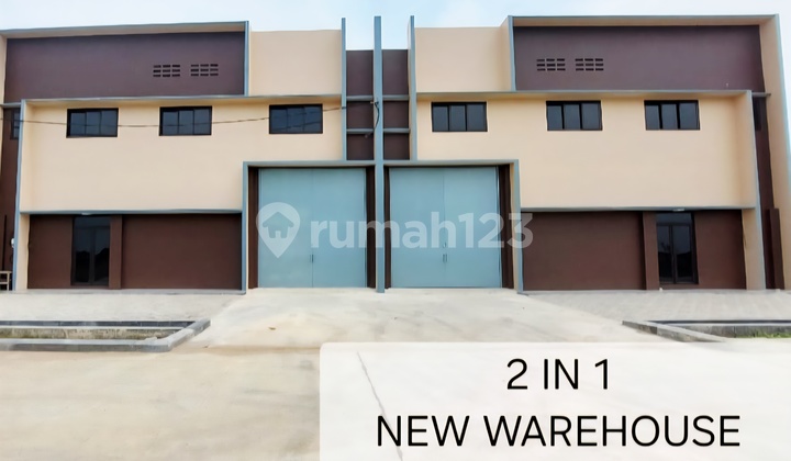 Gudang Gandeng Depan Laksana Business Park, Murah, 630 M2, Ada Office, 2 Lantai, Container 40 Ft, Bagus Rapi, Siap Pakai