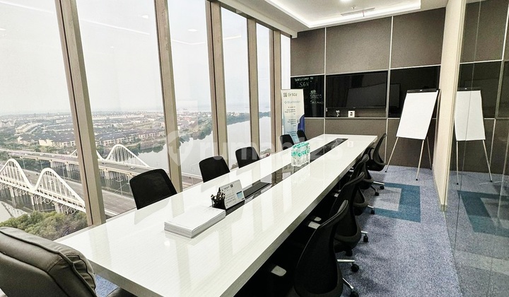 Office Gold Coast Pik, Full Furnish, Meeting Room, 114 M2, View Bagus, Siap Pakai
