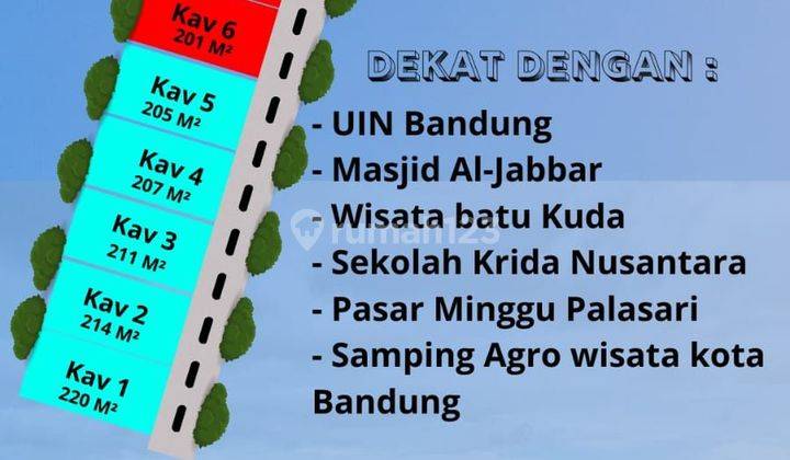 Tanah dijual kav view kota bandung dan pegunungani Cibiru Bandung 1