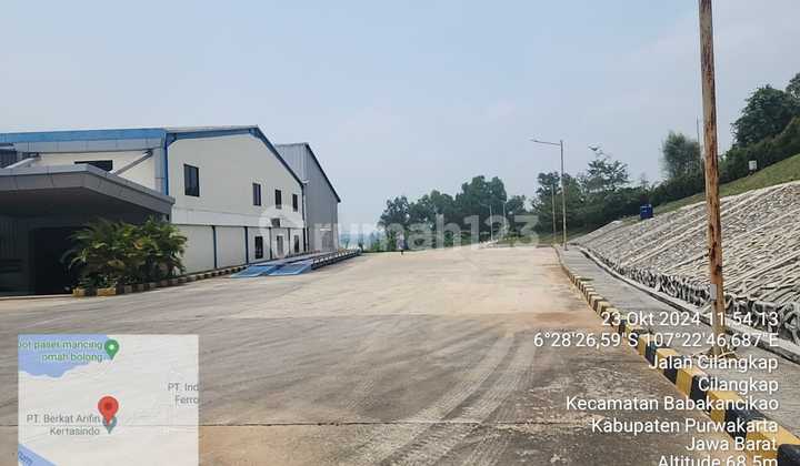 Large Warehouse Factory. On Jl. Cilangkap Village Road, Cilangkap, Babakancikao, Purwakarta, West Java.
