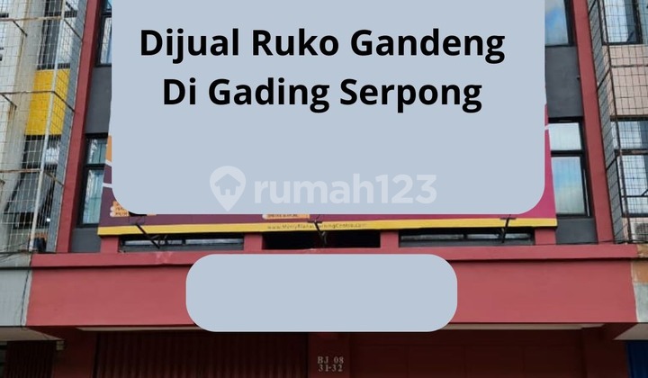 For Sale: Attached Shophouse in Gading Serpong, Azko Row