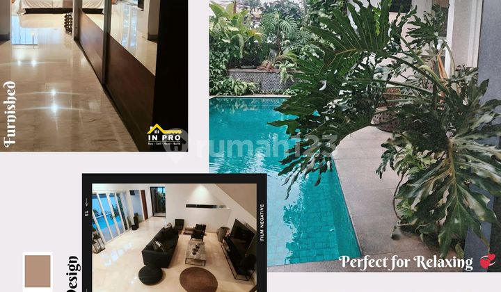 Rumah Mewah Estetik Bambu Apus Jakarta Timur. Furnished, Swimmingpool & Strategic
