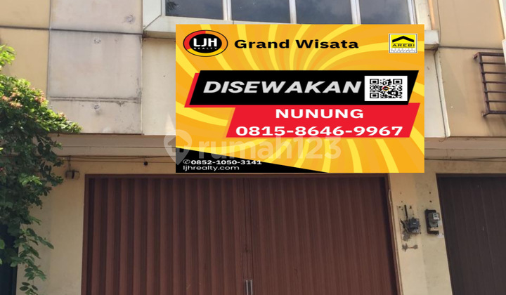 Disewakan Ruko Grand Wisata 2 Lantai Siap Pakai Cocok Dijadikan Kantor Atau Tempat Usaha Akses Langsung Tol Tambun Grand Wisata Bekasi 2