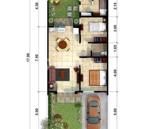 Rumah 1Lt 7x17 119m2 2+1KT di Cluster Bayu Suvarna Sutera Cikupa  2