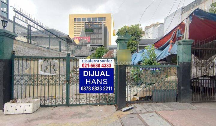 Kavling 464m² di jalan A.M Sangaji JakPus hadap Jalan Raya 1