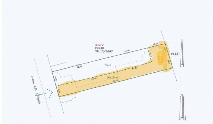 Kavling 464m² di jalan A.M Sangaji JakPus hadap Jalan Raya 2