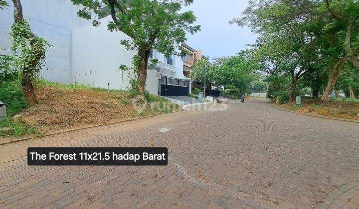 Tanah Kavling Hoek 11x21 The Forest Ancol Barat hadap Barat
 2