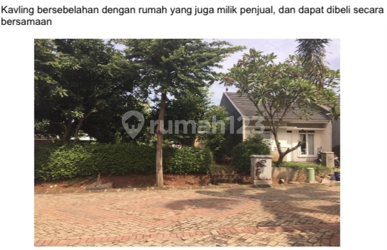 Land Plot in Cluster, Flat Land Ready to Build, Corner Position in Front of the Gate, Diserua, Ciputat.